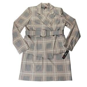 Shelby Rose NY 2pc Houndstooth Blazer Skirt Set Womens 8 Career Workwear